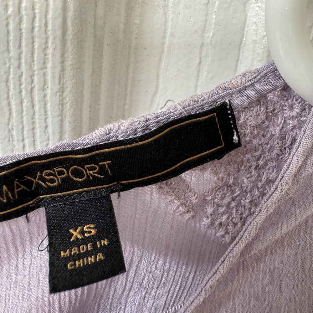 Lavender Ruffle Sleeve Top XS - Picture 4 of 7